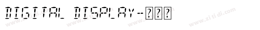 digital display字体转换